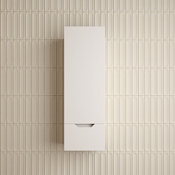 Style Line Шкаф пенал Остин 36 Plus подвесной белый матовый – фотография-2